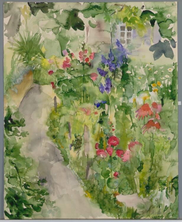 Lucia Kellner, Rittersporn im Garten Niedermoser, Inv. Nr.: 39528