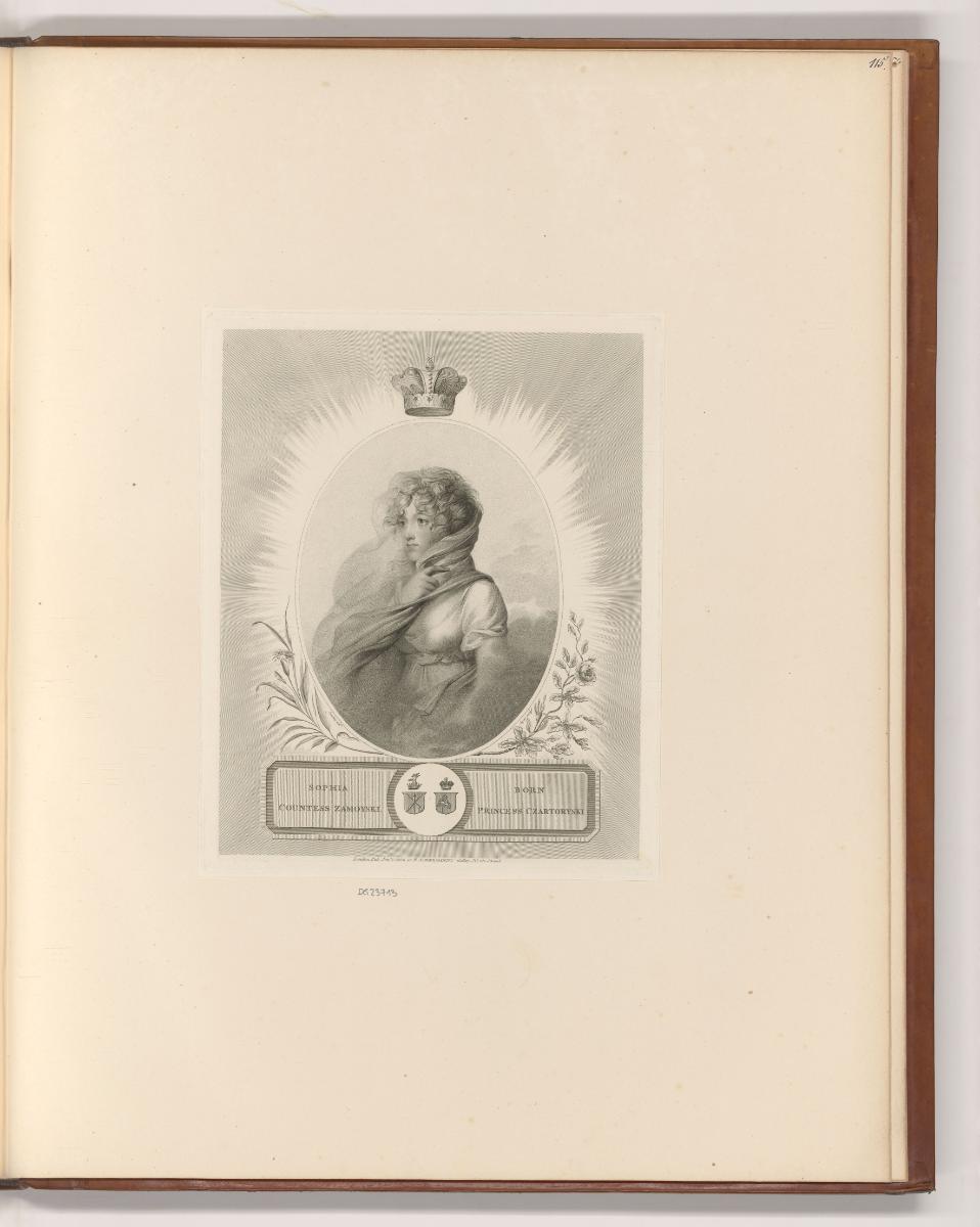 Französische Druckgrafiken des 18. und 19. Jahrhunderts, Porträt Sophie Zamoyska, Inv. Nr.: Fra…