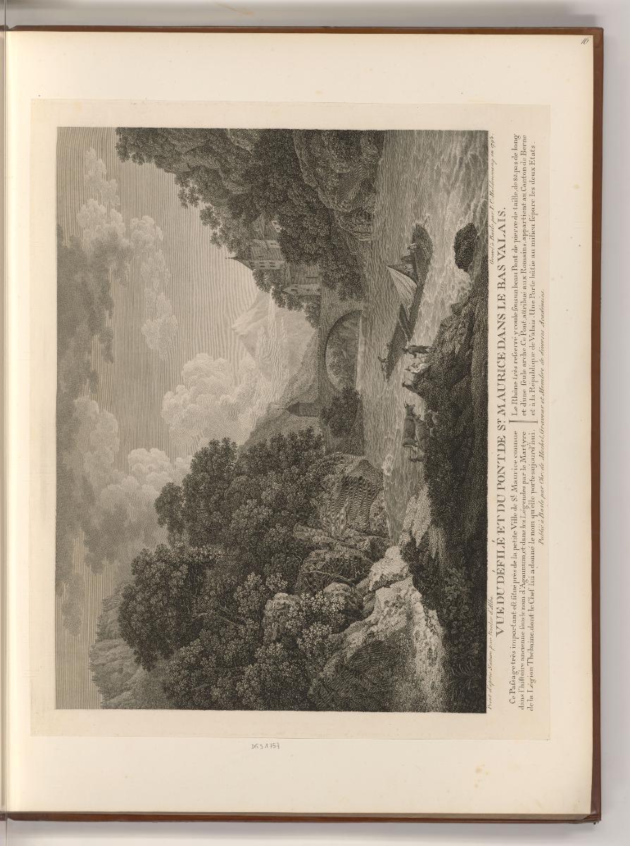 Französische Druckgrafiken des 18. und 19. Jahrhunderts, Vue du défilé et du pont de St Maurice…