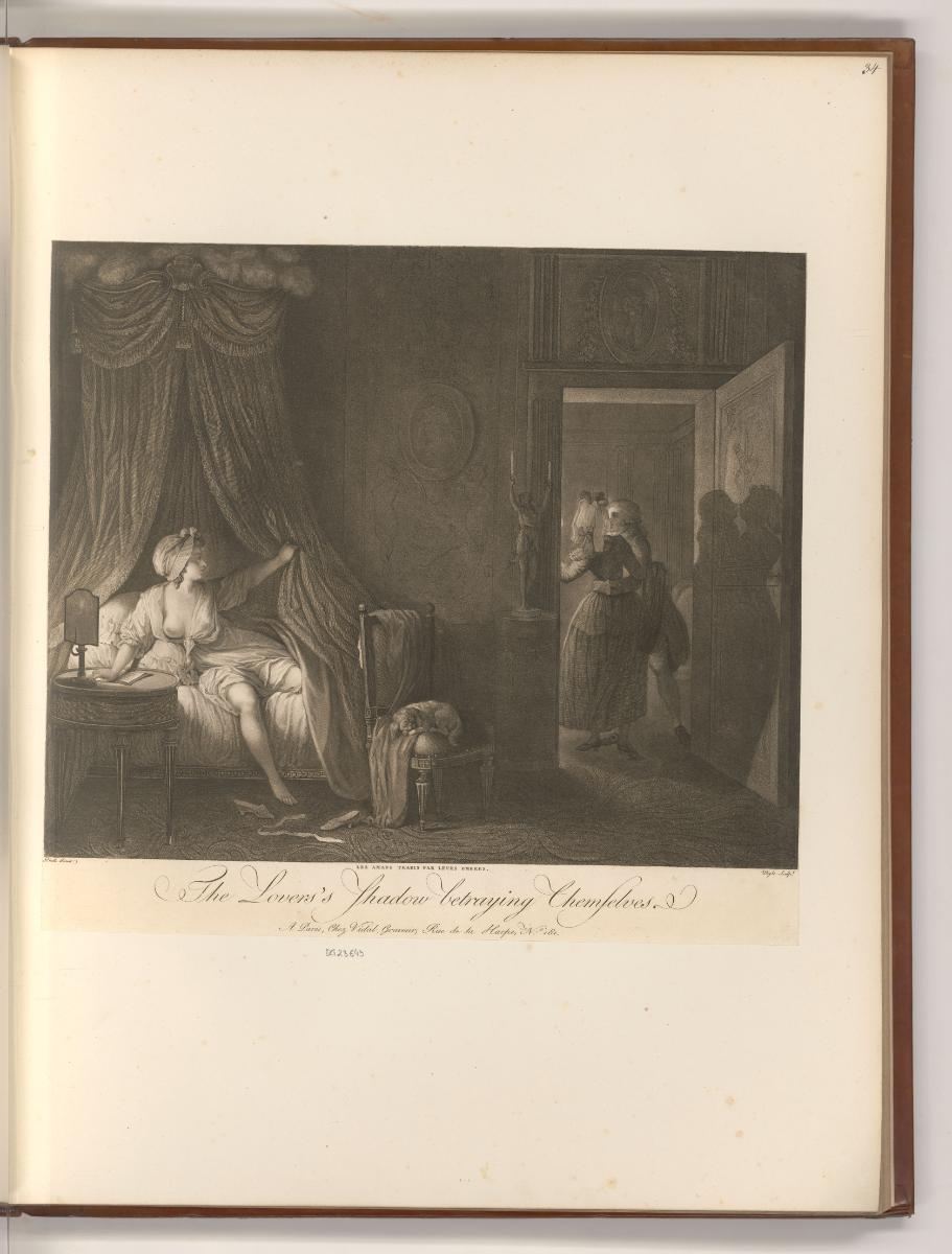 Französische Druckgrafiken des 18. und 19. Jahrhunderts, The Lovers's Shadow betraying themselv…