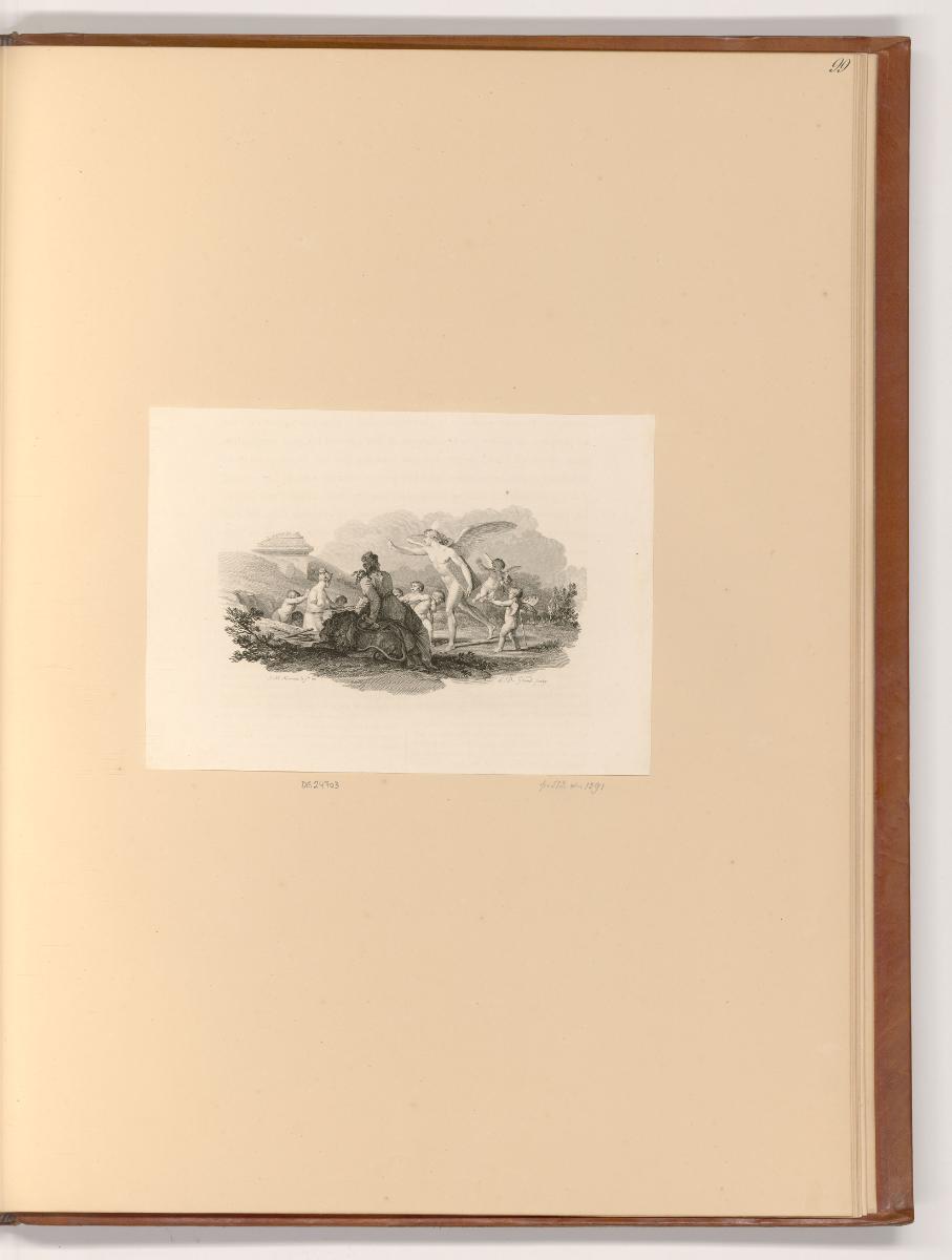 Druckgrafiken nach Jean Michel Moreau, Ausgrabung einer Statue (Buchillustration), Inv. Nr.: Fr…