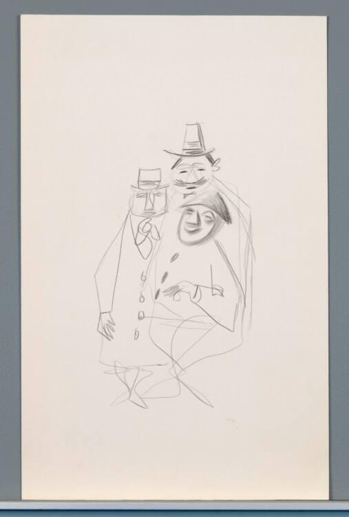 Heinrich Sussmann, Drei männliche Figuren, Inv. Nr.: 39582r