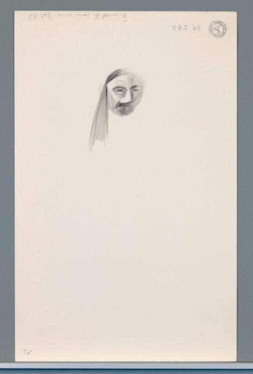Heinrich Sussmann, Bärtiger Kopf, Inv. Nr.: 39582v
