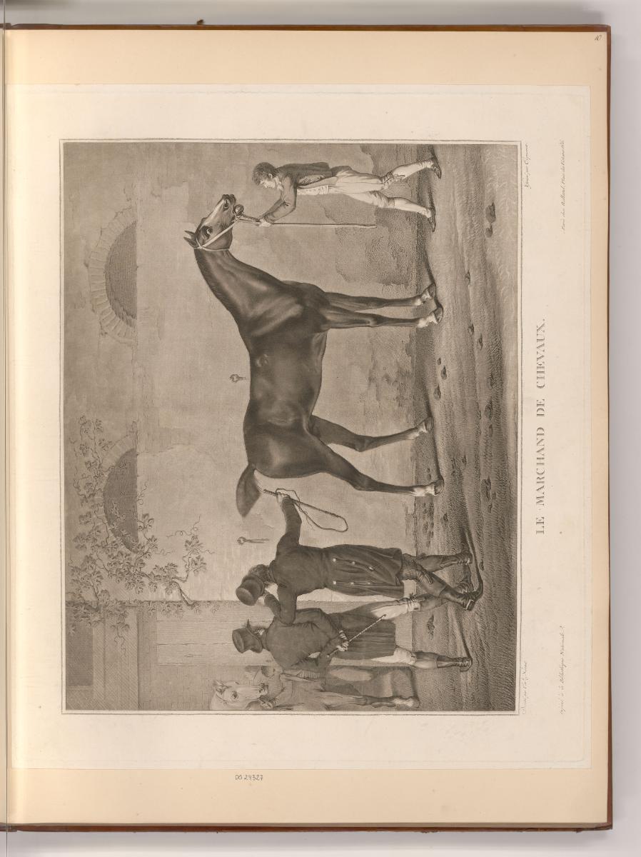 Druckgrafiken nach Charles Vernet, Le Marchand de Chevaux, Inv. Nr.: Frankreich nach Sektionen …