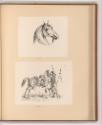 Druckgrafiken nach Charles Vernet, Pferdekopf; Pferd und Soldat, Inv. Nr.: Frankreich nach Sekt…