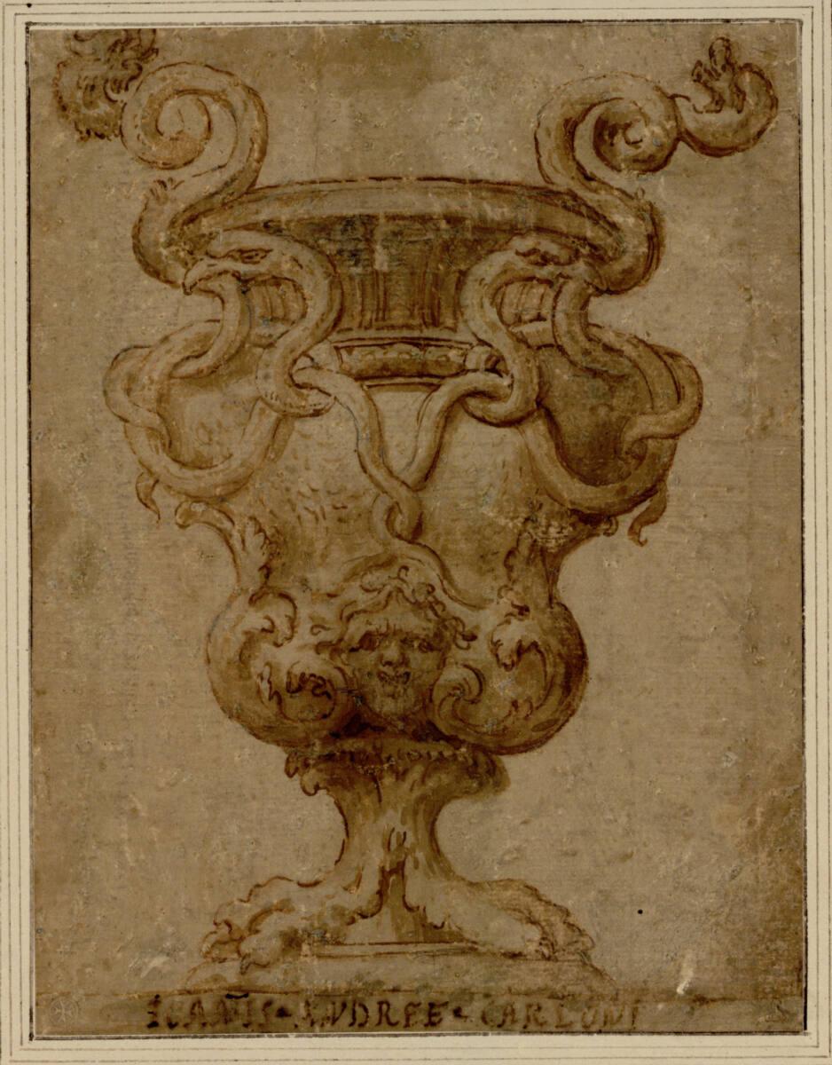 Andrea Carlone, Entwurf für eine Vase, Inv. Nr.: 1729