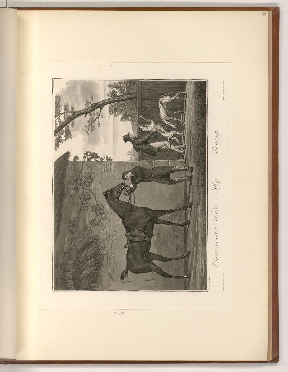 Druckgrafiken nach Charles und Horace Vernet, Brackierjagd, Inv. Nr.: Frankreich nach Sektionen…