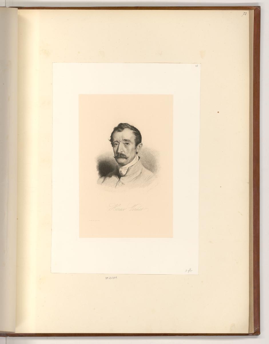 Druckgrafiken nach Charles und Horace Vernet, Porträt Horace Vernet, Inv. Nr.: Frankreich nach …