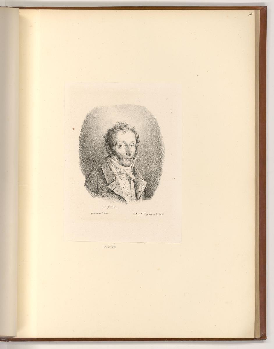 Druckgrafiken nach Charles und Horace Vernet, Porträt Horace Vernet, Inv. Nr.: Frankreich nach …