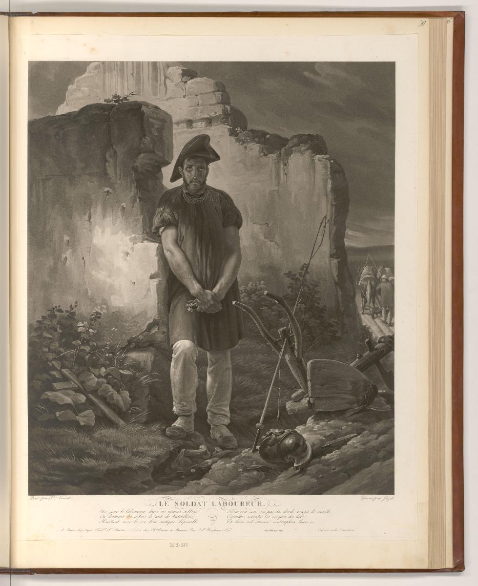 Druckgrafiken nach Charles und Horace Vernet, Le Soldat Laboureur, Inv. Nr.: Frankreich nach Se…