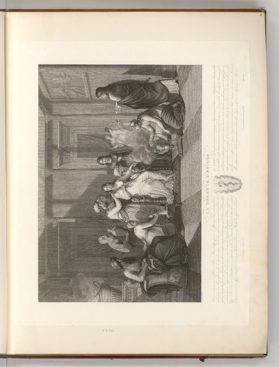 Französische Druckgrafiken des 19. Jahrhunderts, La Toilette d'Esther, Inv. Nr.: Frankreich nac…