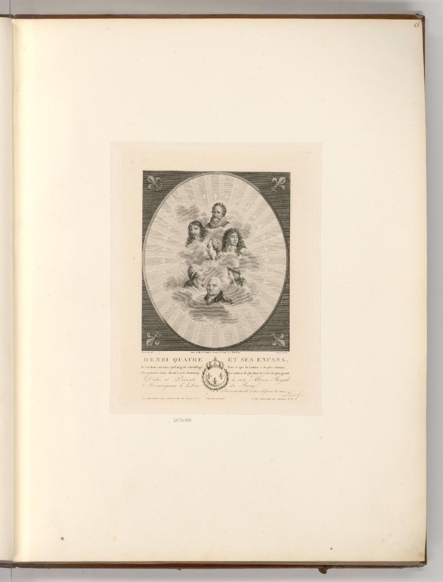 Französische Druckgrafiken des 19. Jahrhunderts, Henri Quatre et ses enfans, Inv. Nr.: Frankrei…