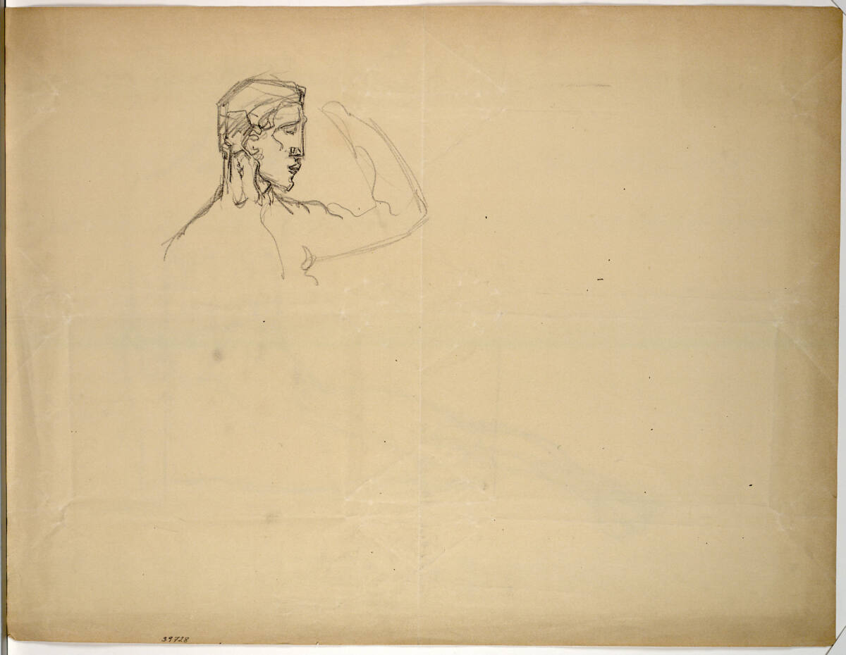Detailstudie eines männlichen Aktes, Fritz Hegenbart