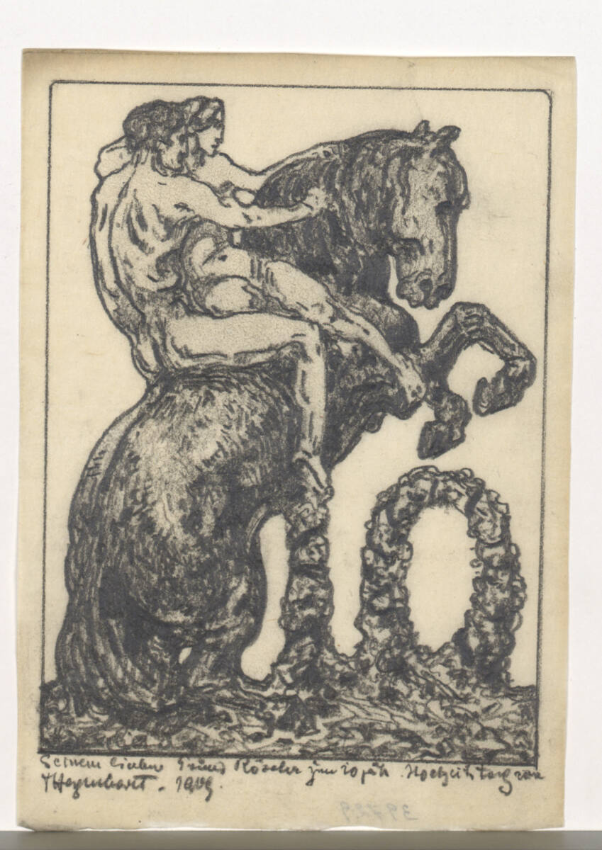 Widmungsblatt, Fritz Hegenbart, 1909