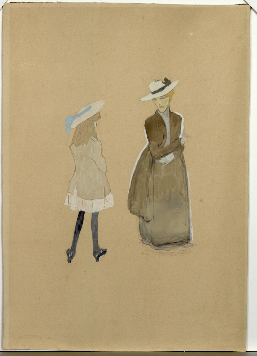 Dame und Mädchen (Zwei Figuren), Jules Pascin, 1906