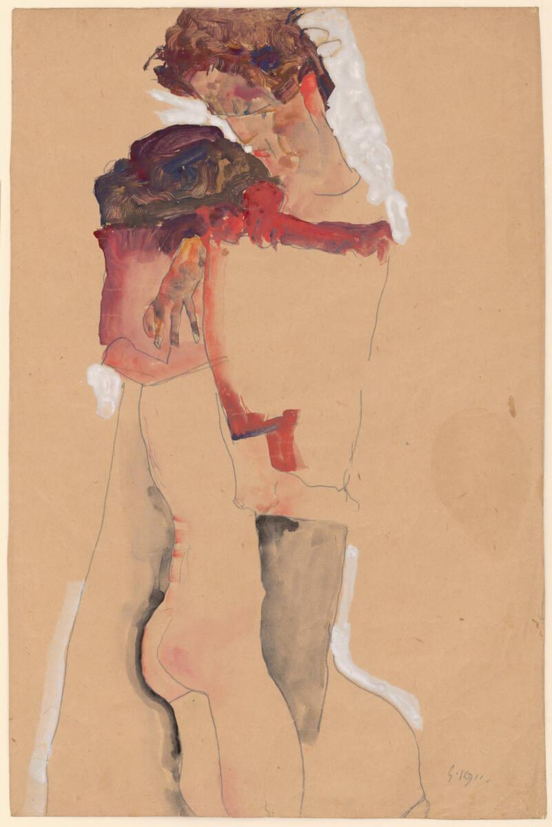 Egon Schiele, Eifersucht (Liebespaar), Inv. Nr.: 39928