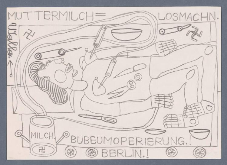 August Walla, BUBEUMOPERIERUNG.!, Inv. Nr.: 48302