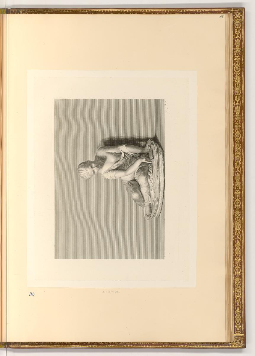 Abbildungen von Skulpturen in französischen Museen, Antike Statue (Knabe), Inv. Nr.: Frankreich…