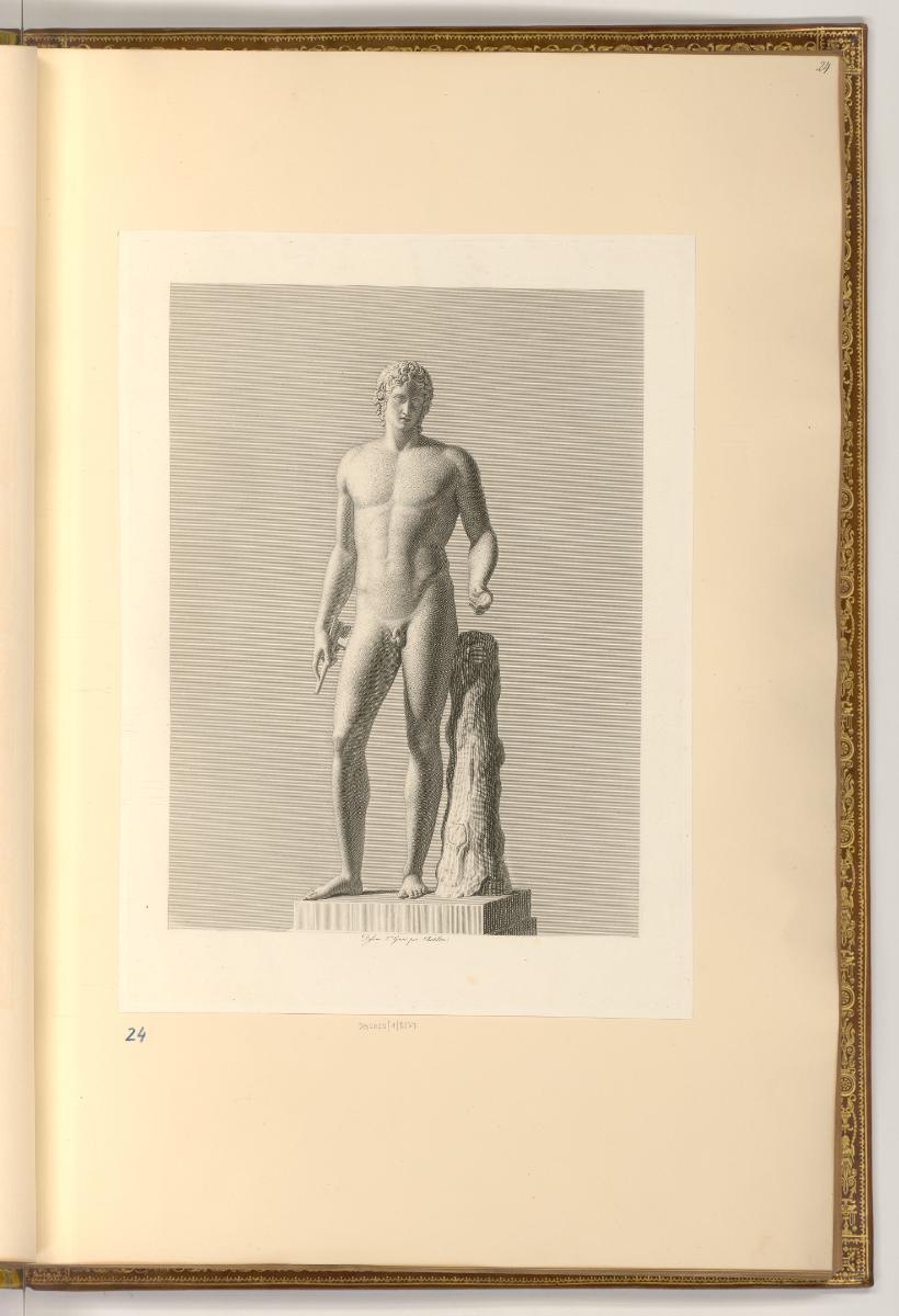 Abbildungen von Skulpturen in französischen Museen, Apollo oder Adonis, Inv. Nr.: Frankreich na…