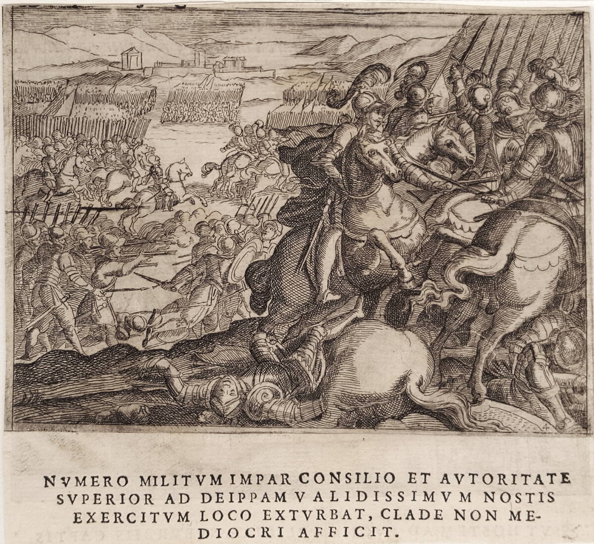 Szene aus dem Leben des Königs Heinrich IV. von Frankreich [= Giraldi, Esequie d'Arrigo quarto ..., Textbild 4], AloisioRosaccio, 1610