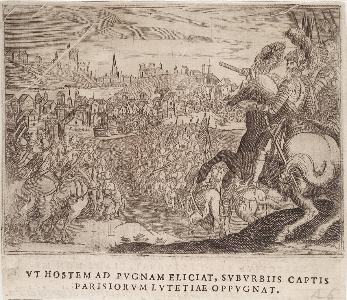 Szene aus dem Leben des Königs Heinrich IV. von Frankreich [= Giraldi, Esequie d'Arrigo quarto ..., Textbild 5], AloisioRosaccio, 1610