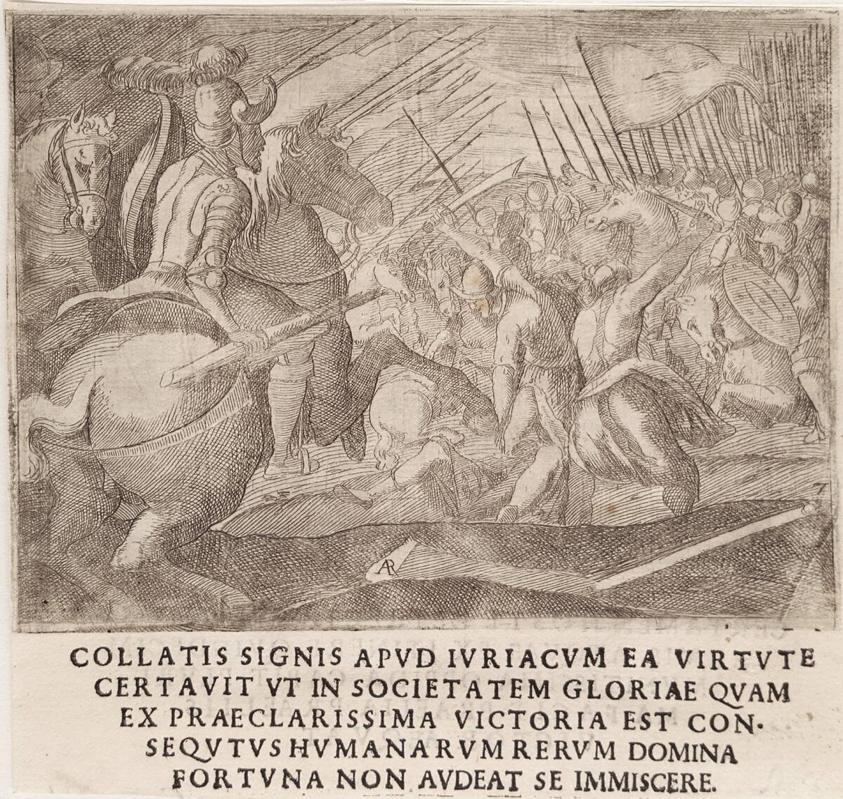 Szene aus dem Leben des Königs Heinrich IV. von Frankreich [= Giraldi, Esequie d'Arrigo quarto ..., Textbild 7], AloisioRosaccio, 1610