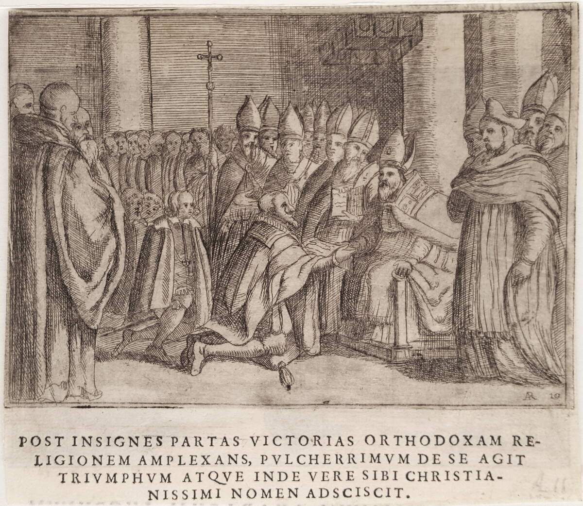 Szene aus dem Leben des Königs Heinrich IV. von Frankreich [= Giraldi, Esequie d'Arrigo quarto ..., Textbild 10], AloisioRosaccio, 1610
