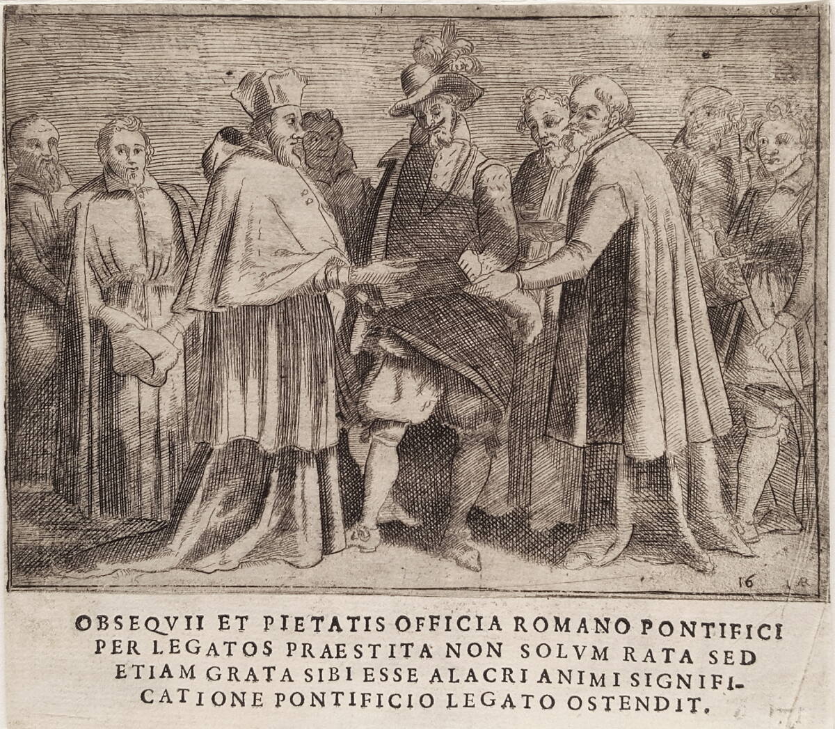 Szene aus dem Leben des Königs Heinrich IV. von Frankreich [= Giraldi, Esequie d'Arrigo quarto ..., Textbild 16], AloisioRosaccio, 1610