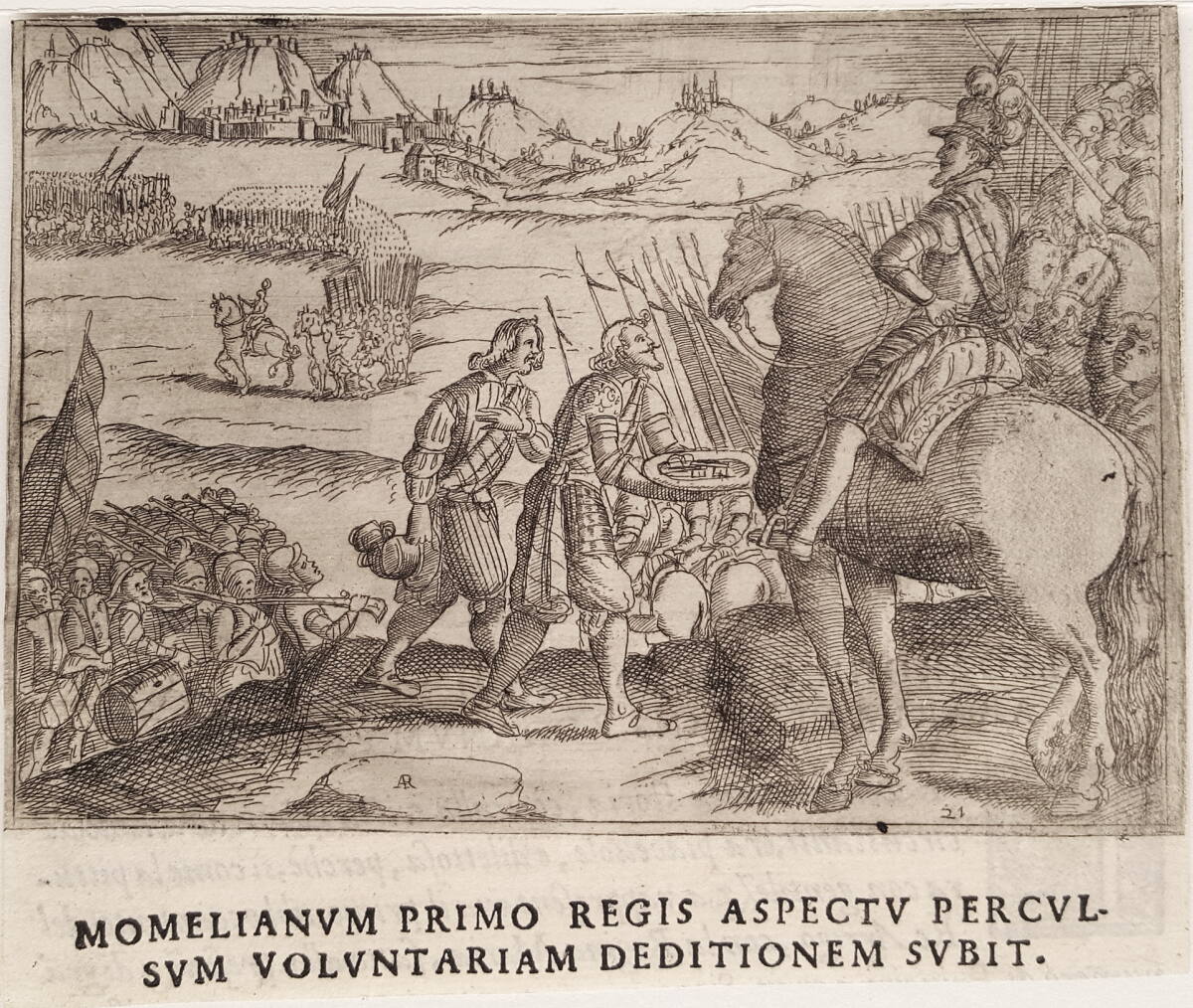 Szene aus dem Leben des Königs Heinrich IV. von Frankreich [= Giraldi, Esequie d'Arrigo quarto ..., Textbild 21], AloisioRosaccio, 1610