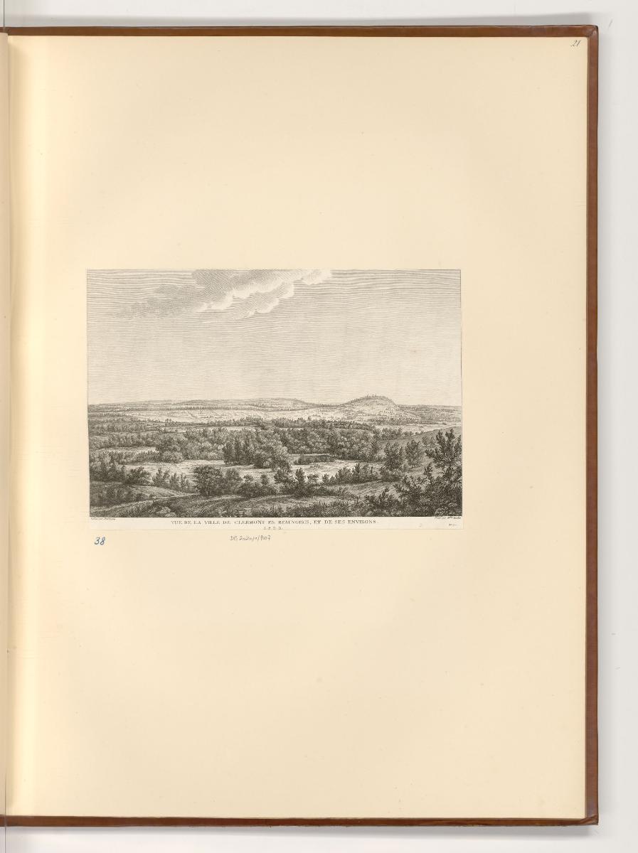 Ansichten von Frankreich, Vue de la ville de Clermont en Beauvoisis, et de ses environs, Inv. N…