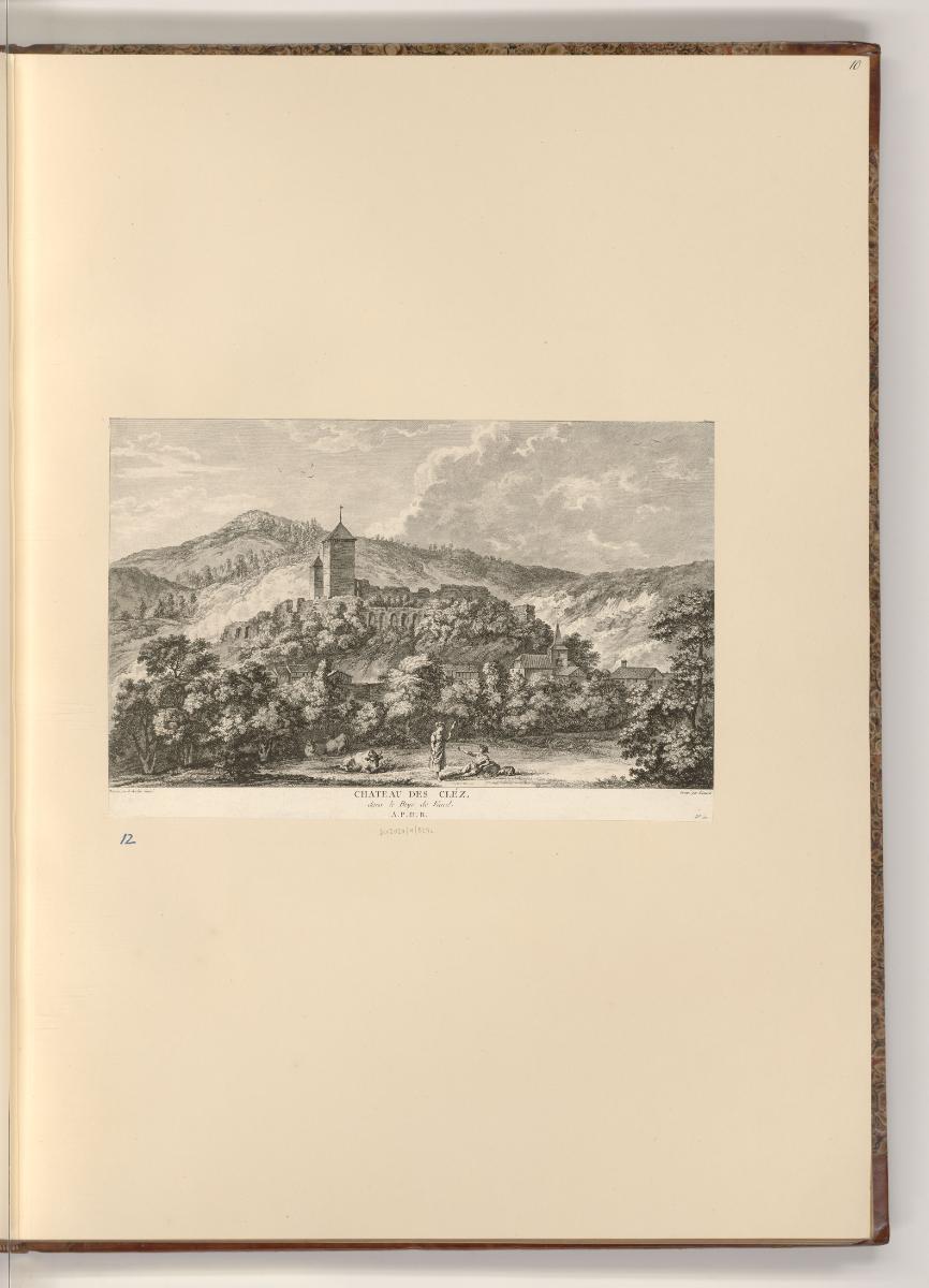 Ansichten der Schweiz, Chateau des Cléz, Inv. Nr.: Frankreich nach Sektionen II/76, F/II/76/10
