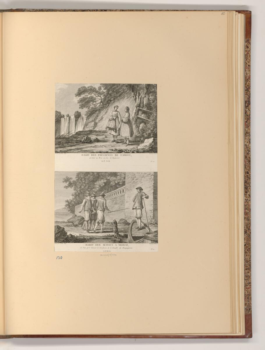 Ansichten der Schweiz, Habit des paysannes de l'argeu; Habit des suisses a Morat, Inv. Nr.: Fra…