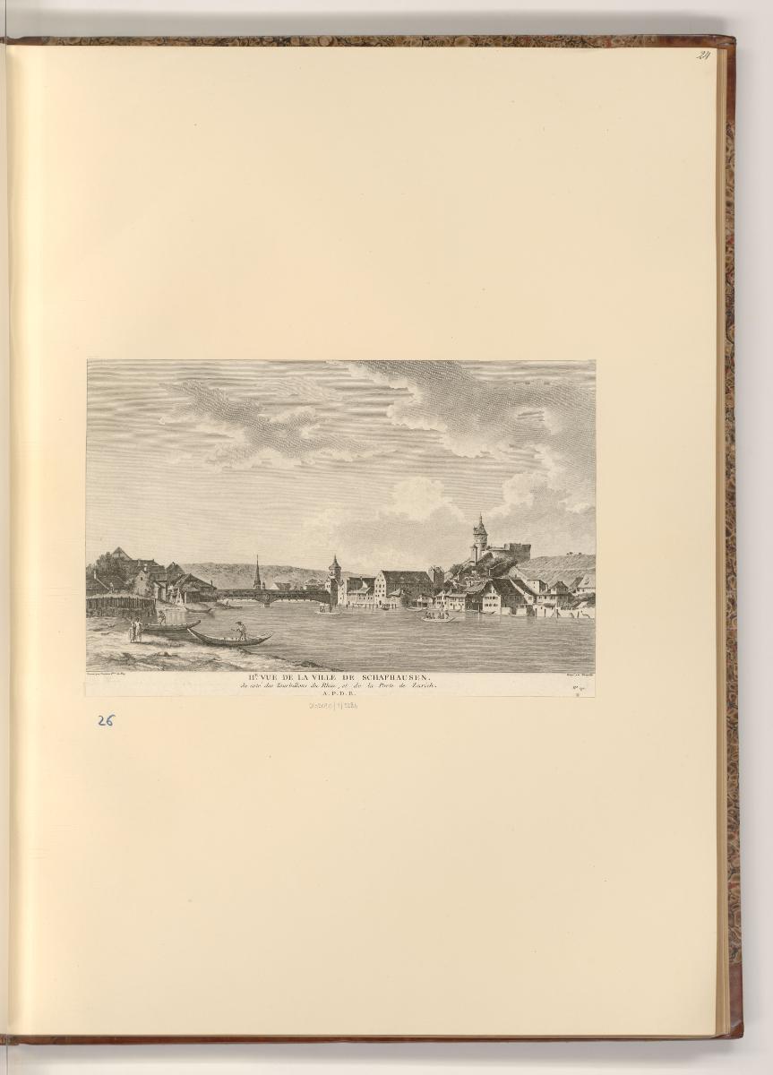 Ansichten der Schweiz, II.e Vue de la Ville de Schafhausen, Inv. Nr.: Frankreich nach Sektionen…