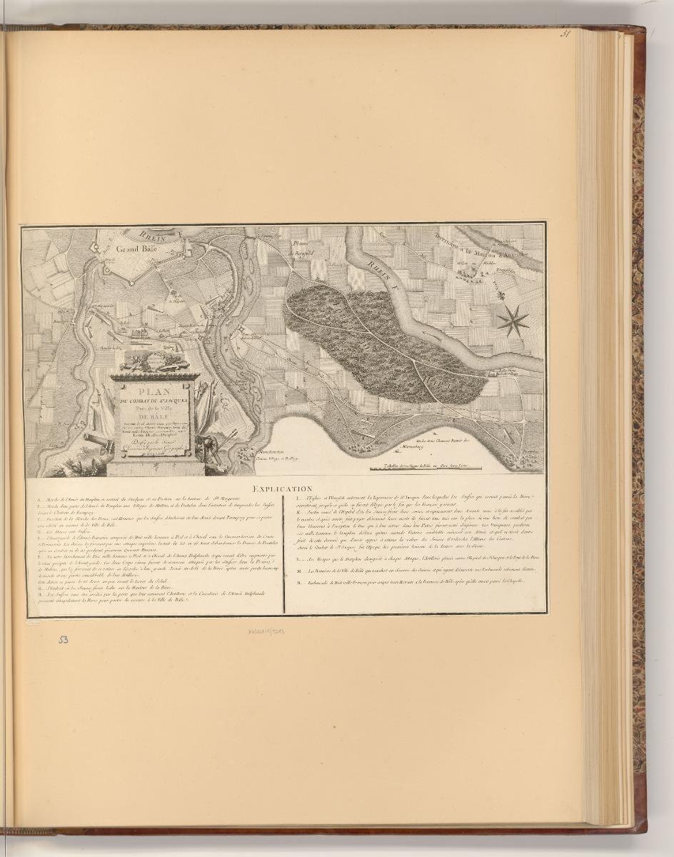 Ansichten der Schweiz, Plan du combat de St. Jacques, Inv. Nr.: Frankreich nach Sektionen II/76…