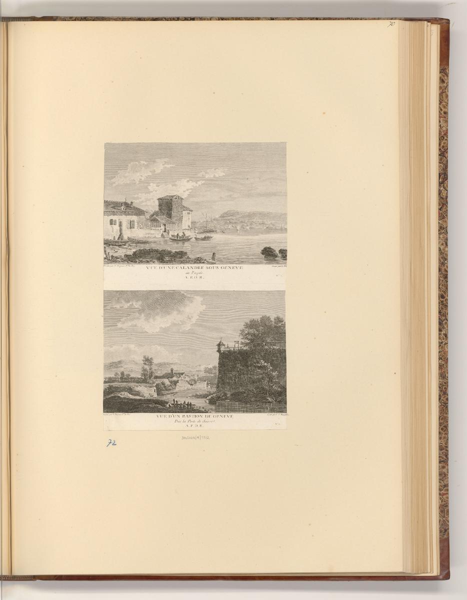 Ansichten der Schweiz, Vue d'une calandre sous Geneve; Vue d'un Bastion de Geneve, Inv. Nr.: Fr…