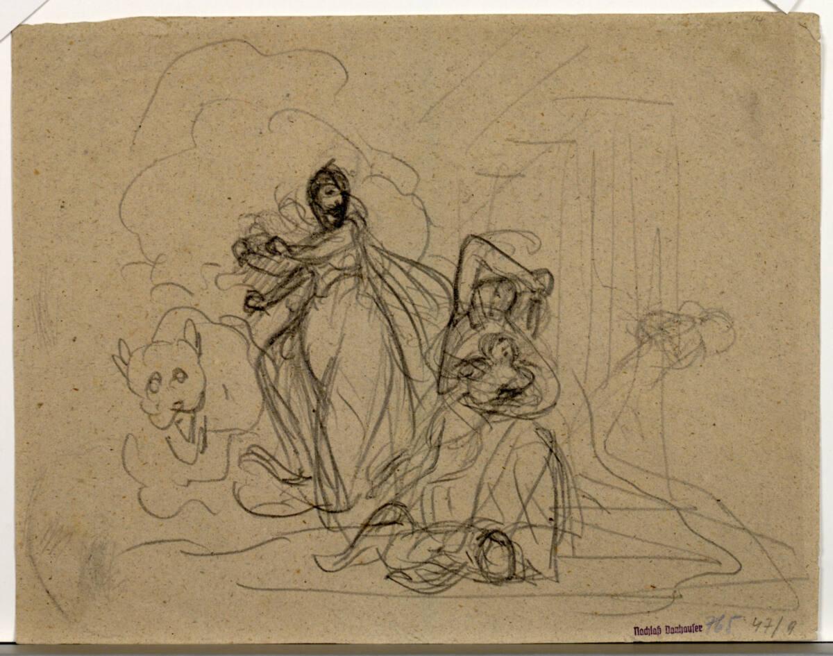 Josef Danhauser, Entwurf zu Dichterliebe (laut S. Grabner), Inv. Nr.: 40355