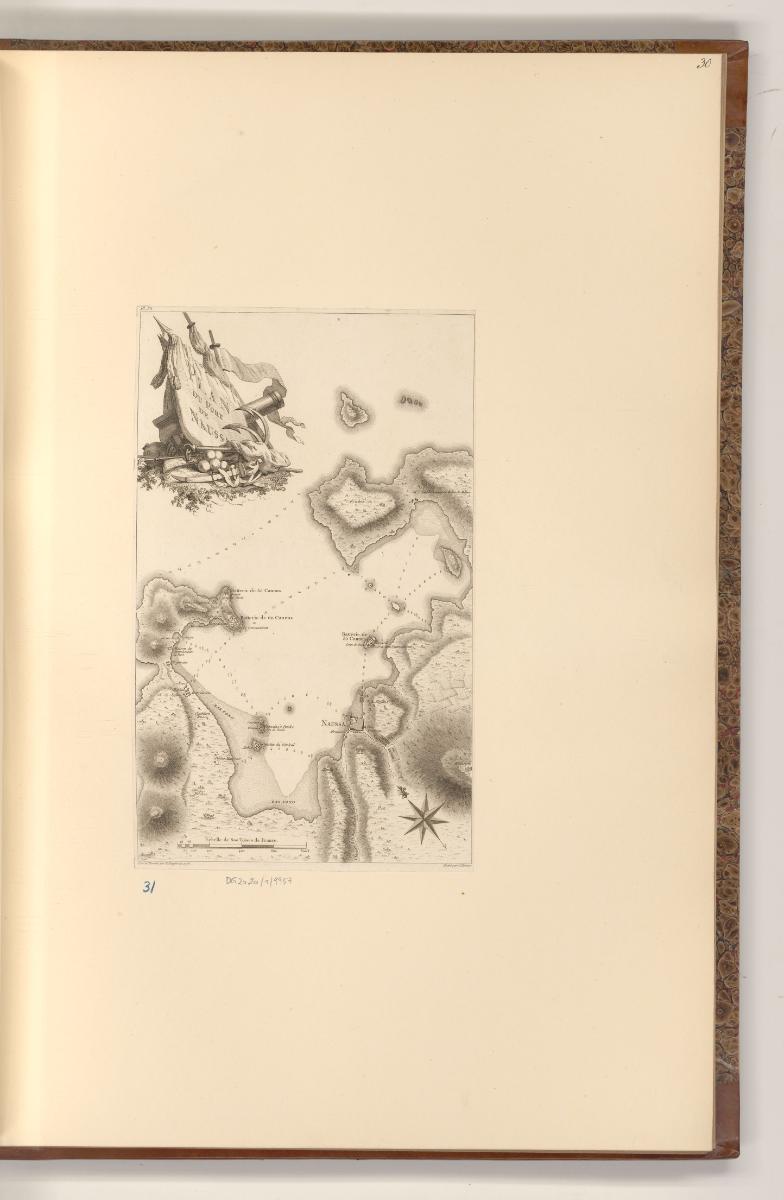 Ansichten der Reise des Comte Choiseul-Gouffier nach Griechenland, Plan du Port de Naussa, Inv.…