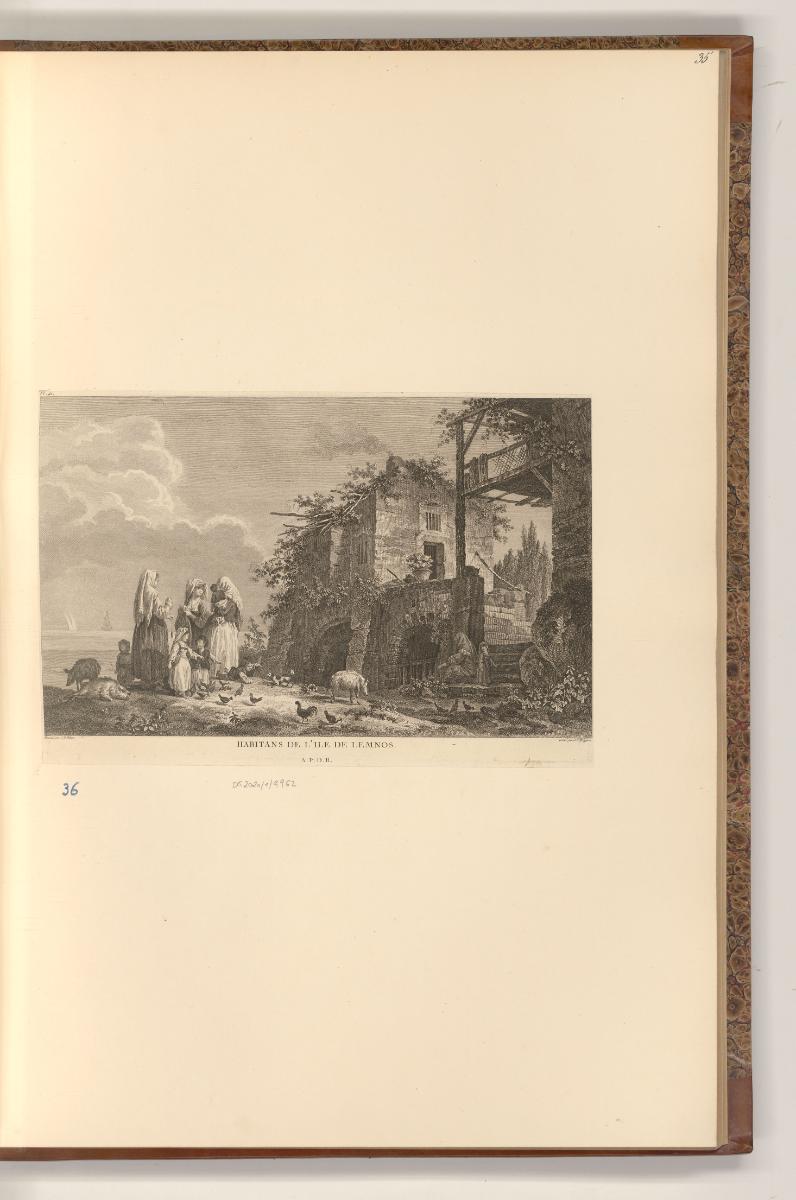Ansichten der Reise des Comte Choiseul-Gouffier nach Griechenland, Habitans de l'ile de Lemnos,…