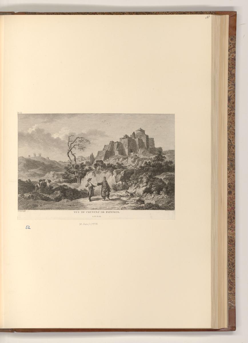 Ansichten der Reise des Comte Choiseul-Gouffier nach Griechenland, Vue du couvent de Pathmos, I…