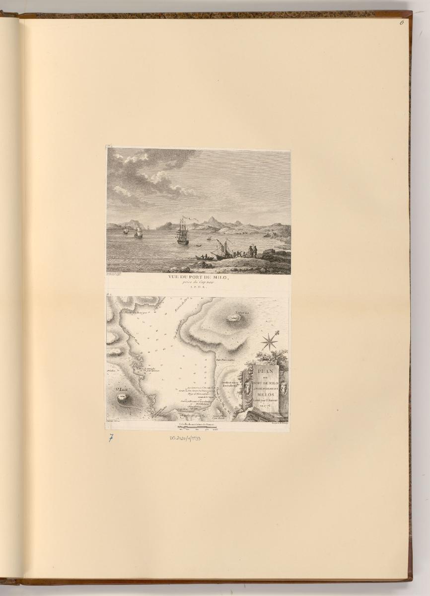 Ansichten der Reise des Comte Choiseul-Gouffier nach Griechenland, Ansicht und Karte des Hafens…