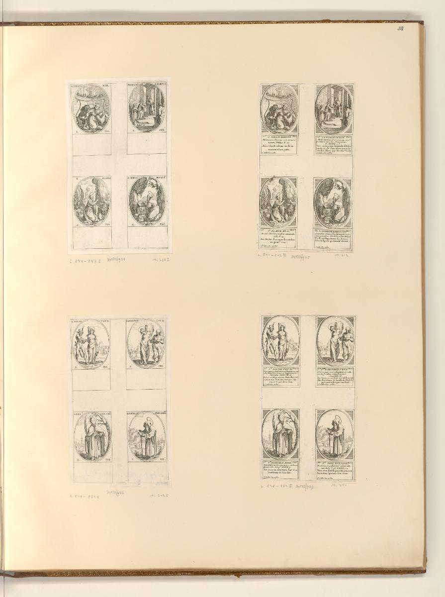 Radierungen von Jacques Callot, Die Heiligenbilder des Jahres, Inv. Nr.: Frankreich nach Sektio…