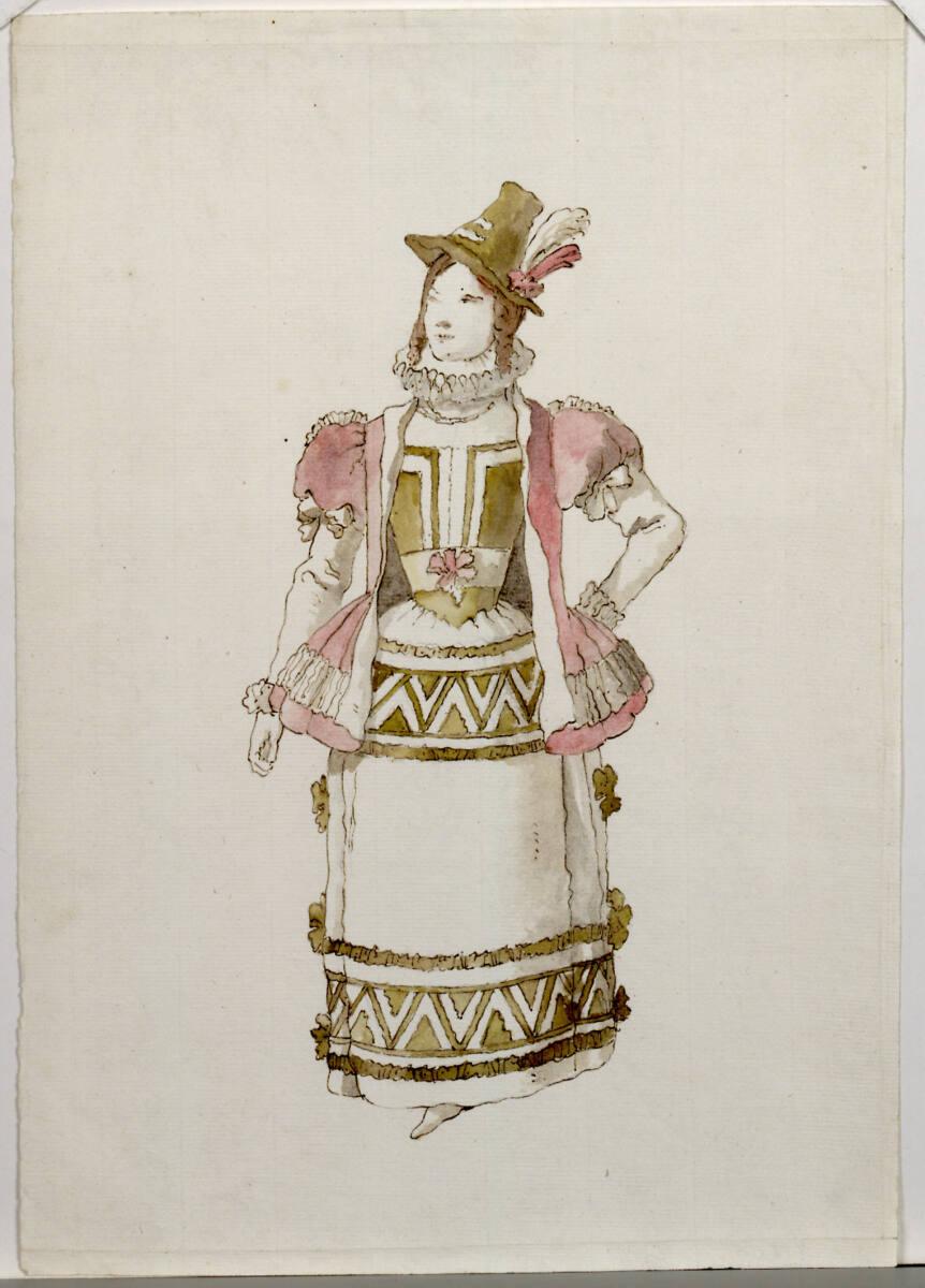 Anonym, Kostümfigurine, Inv. Nr.: 40600