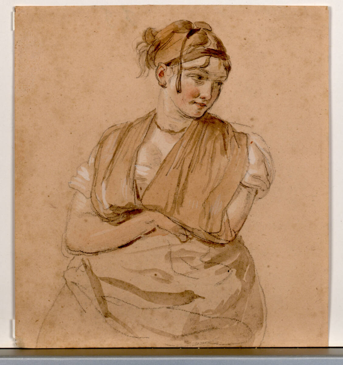 Sitzende junge Frau, Wolfgang Adam Töpffer