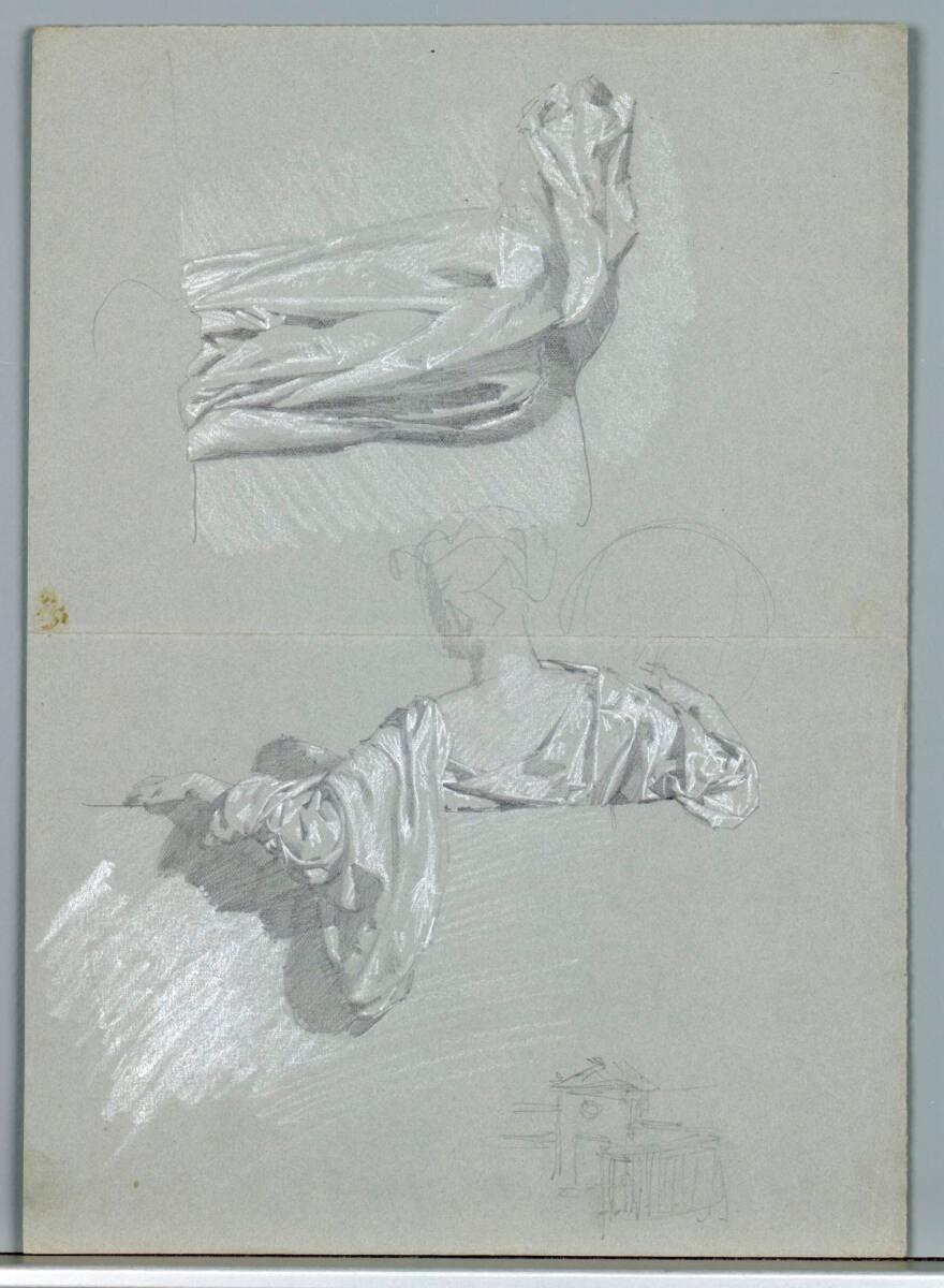 Alexander Rothaug, Zwei Gewandstudien, Inv. Nr.: 40626
