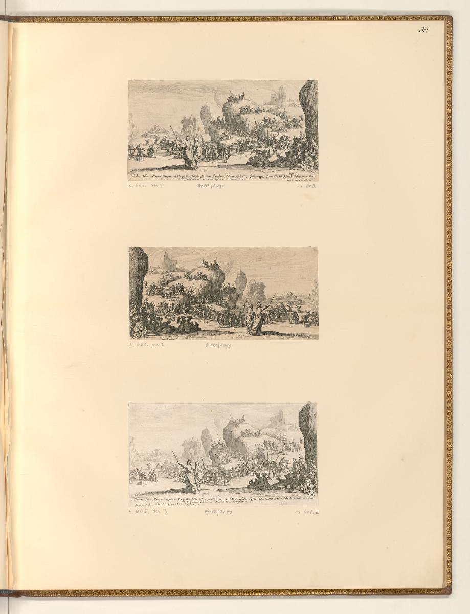 Radierungen nach Jacques Callot, Durchquerung des Roten Meeres, Inv. Nr.: Frankreich nach Sekti…