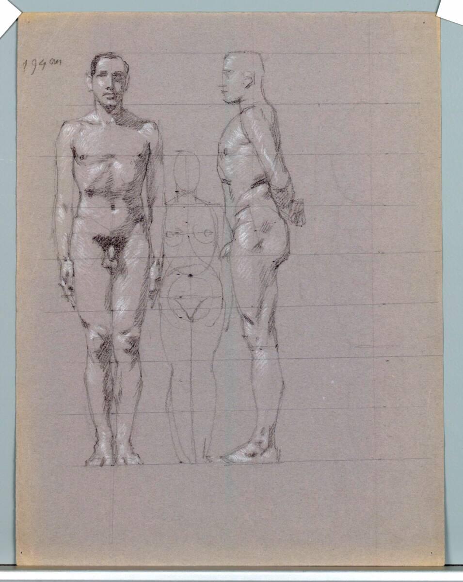 Alexander Rothaug, Drei Figurstudien, Inv. Nr.: 40669