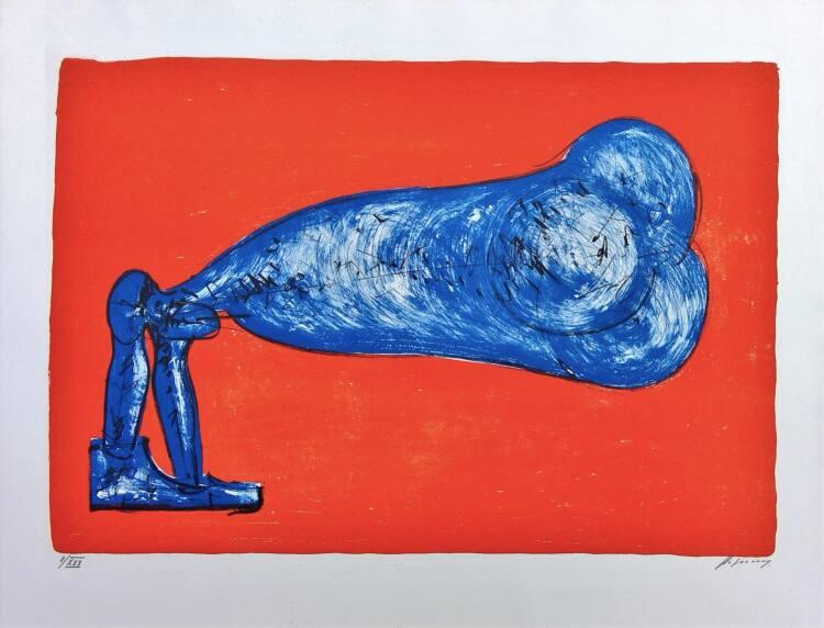 Rudolf Hoflehner, Sisyphos - Hommage à Albert Camus, Blatt 16, Inv. Nr.: DG2021/120/11
