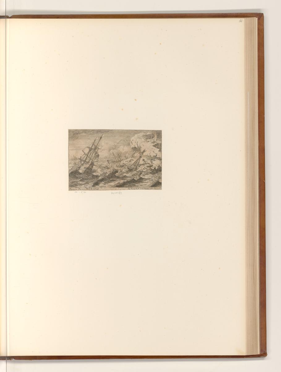 L. Bobrun. Nic. de Son. Nic. Robert. Mich. Dorigny. Cl. Goyrand. D. Barrière., Schiffe auf stür…