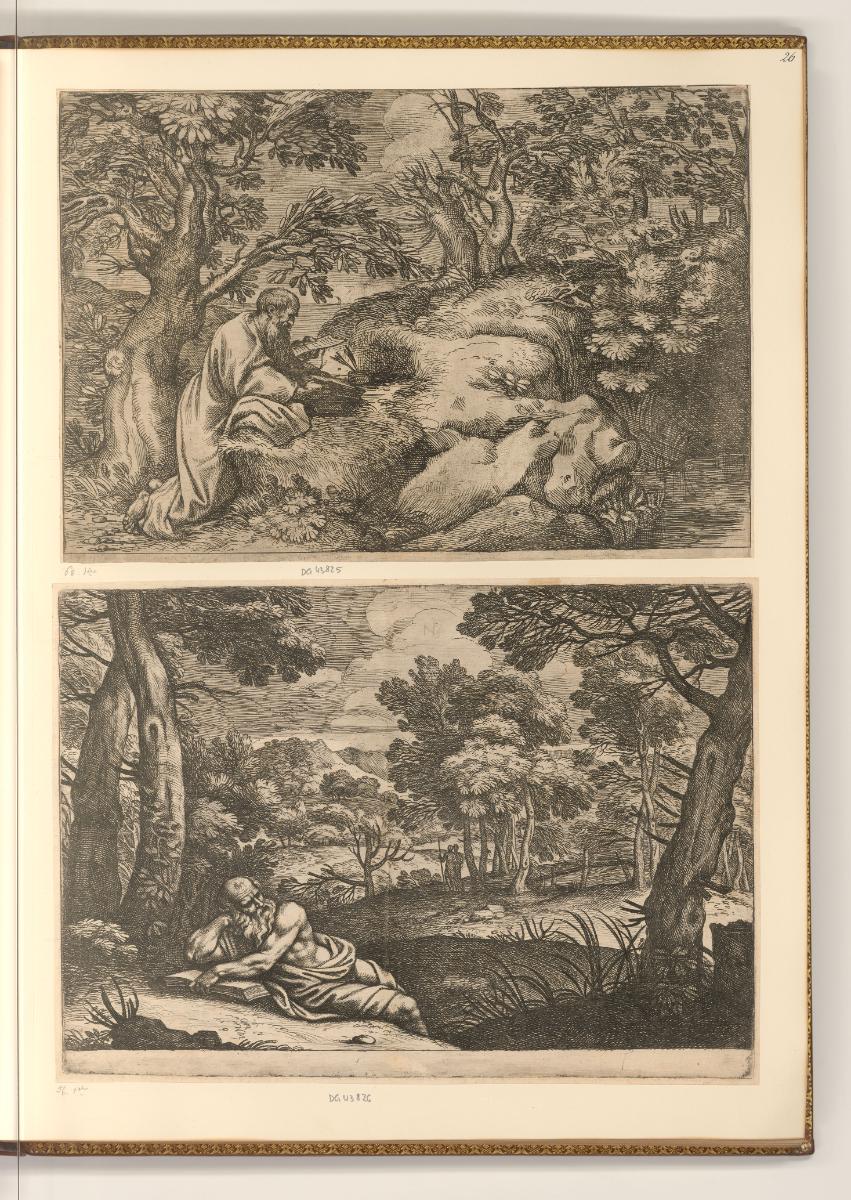 Michel Corneille, dit Corneille des Gobelins, et Jean Bapt. Corneille, Landschaft mit Eremit, I…