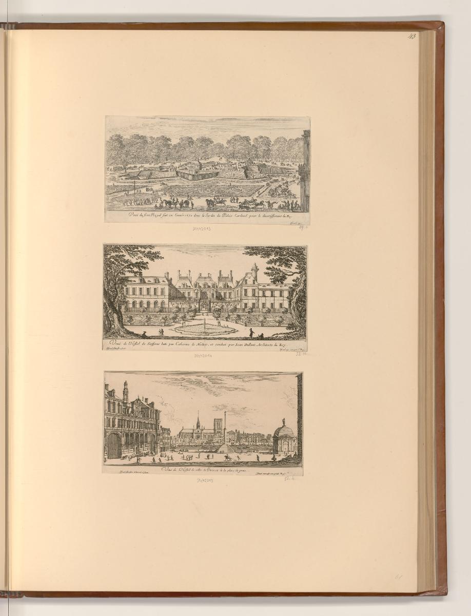 Israel Silvestre. Vol. I., Ansichten von Paris, Inv. Nr.: Frankreich nach Sektionen III/15, F/I…
